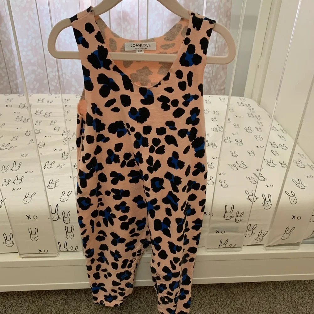 Joah Love Pink Cheetah Jumpsuit